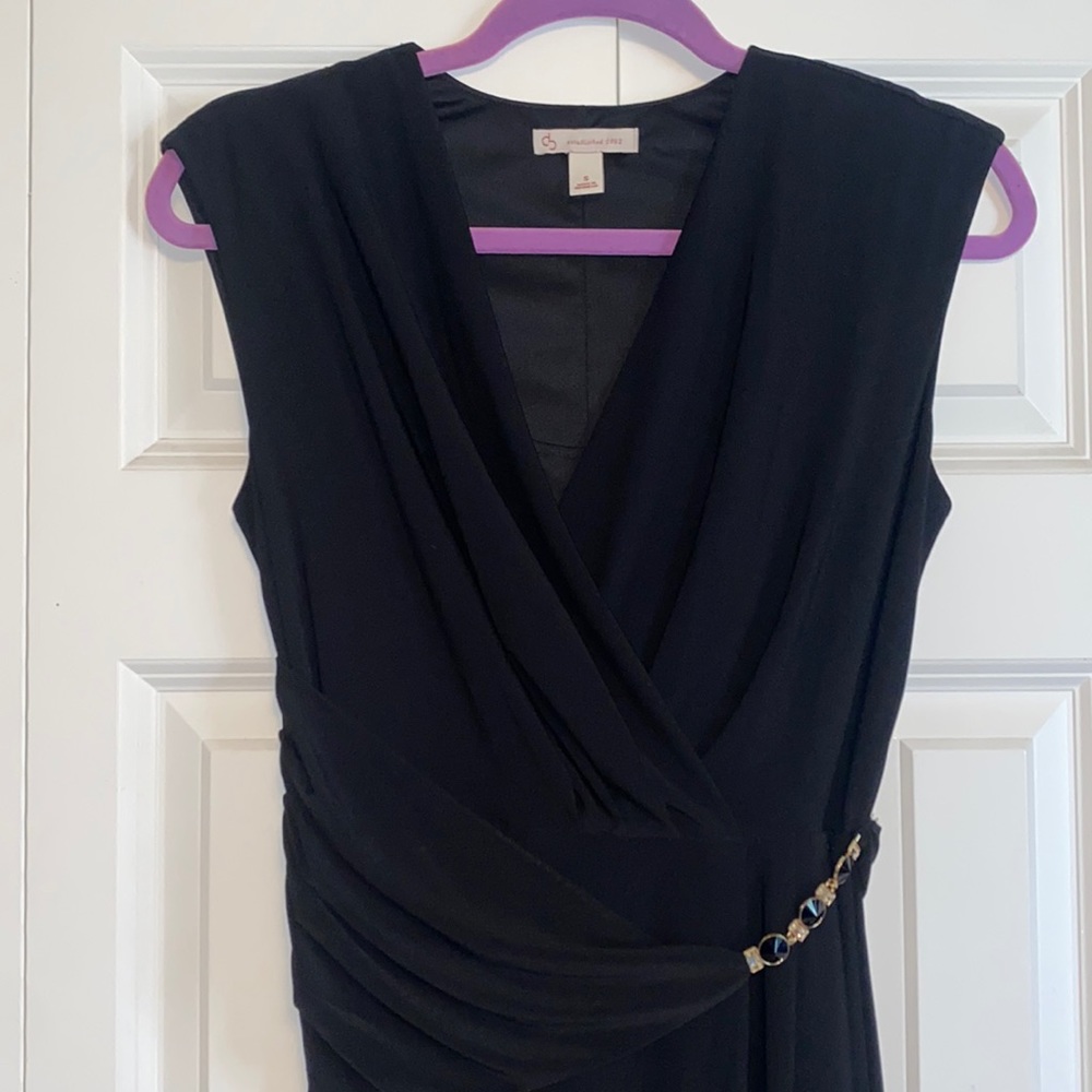 Black Wrap Dress with Jewels Size Small